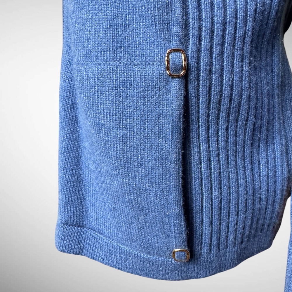 St John Cashmere 3 Piece Hoodie Jacket Tank Pants Suit Set Blue L XL Vintage - Picture 8 of 13